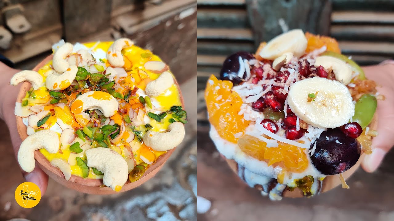 Varanasi Famous Blue Lassi Wala Kesar Lassi & All Fruit Lassi Rs. 120/- l Indian Street Food