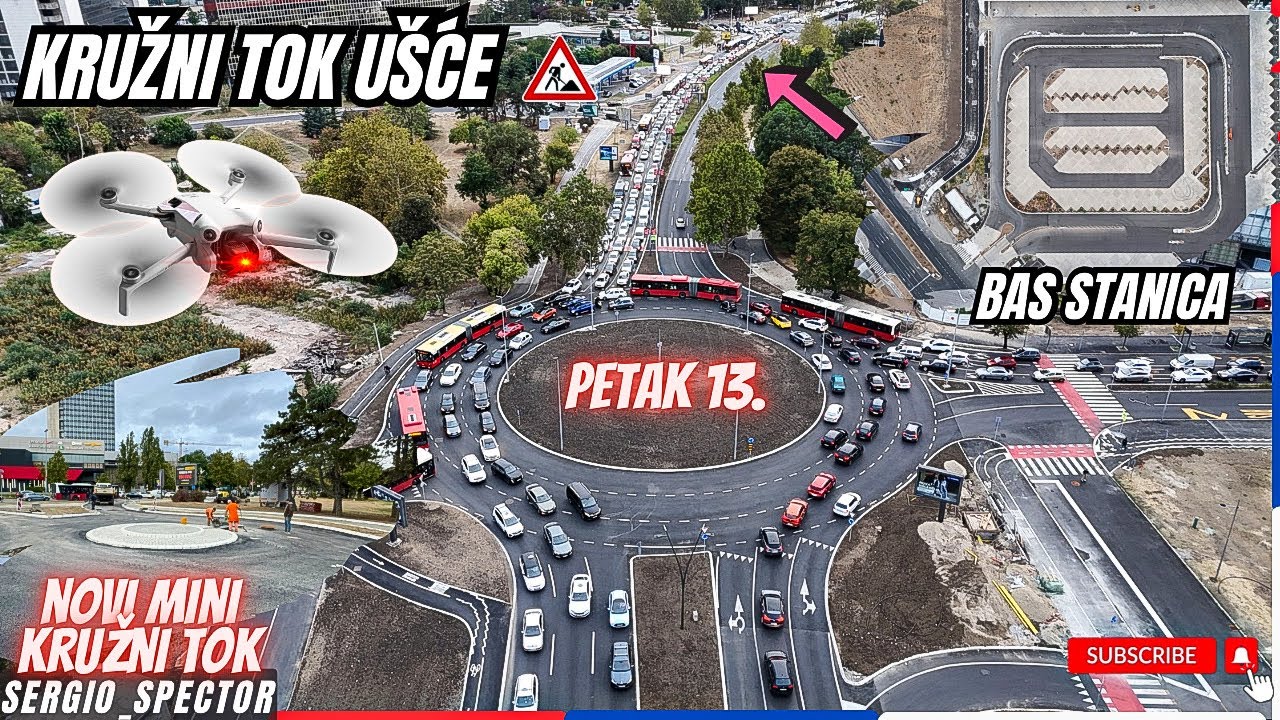 KRUŽNI TOK Ušće Petkom I NOVI KRUŽNI TOK, BAS Stanica asfaltirana interna saobraćajnica, PRIOBALJE