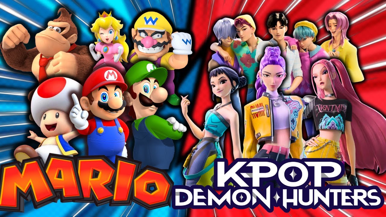 🌟 KPOP ОХОТНИКИ НА ДЕМОНОВ против MARIO BROS! 🏁 ЭПИЧЕСКАЯ ТРЕНИРОВОЧНАЯ ГОНКА, СЛОЖИВШАЯ МОЗГ! 💪😈...