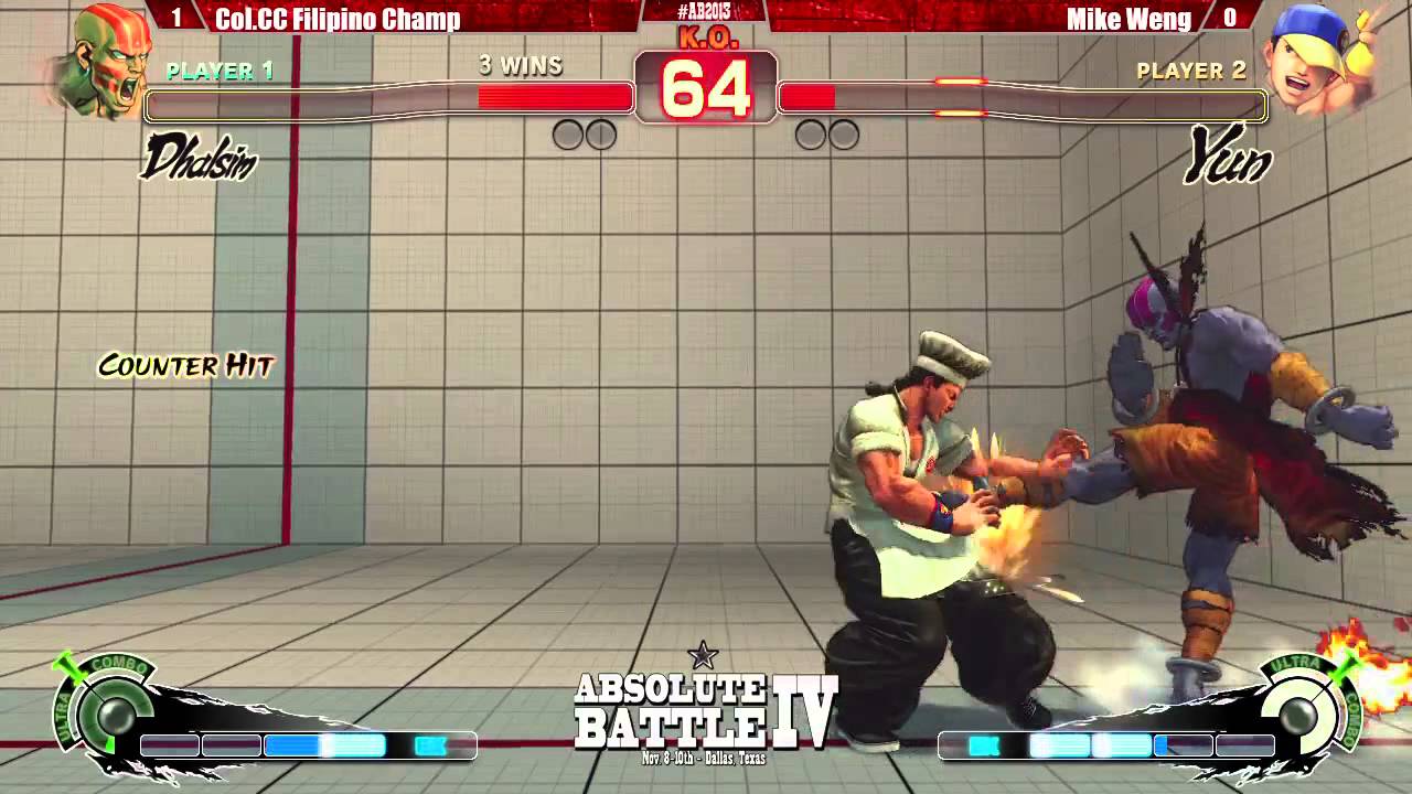Mike DDD (Cam) vs Col. Filipino Champ (Sim) - Absolute Battle 4 - AE2012 Top 8