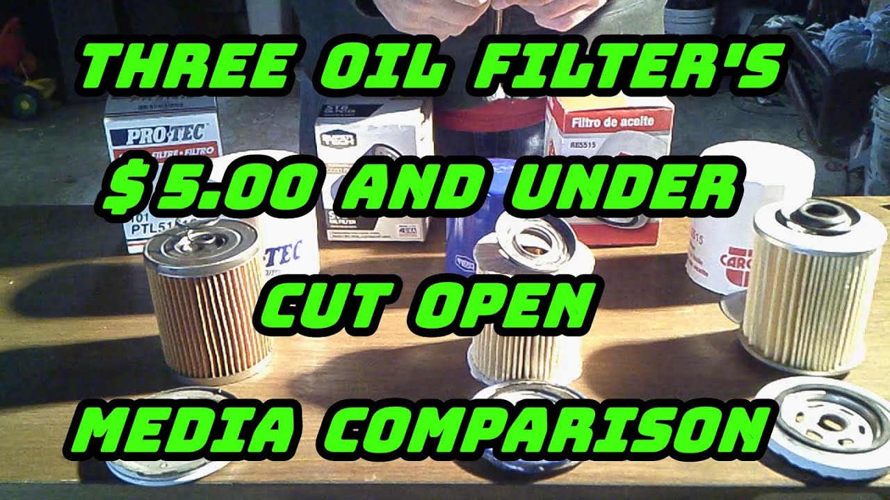 Walmart Supertech Oil Filter Cut Open, Carquest Oil Filter Cut open, Protec Oil Filter Cut Open