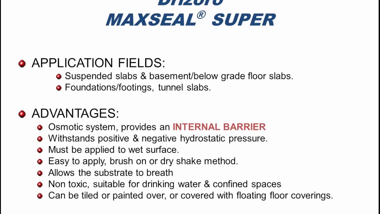 Why Drizoro MAXSEAL&reg; SUPER is better than bentonite membrane