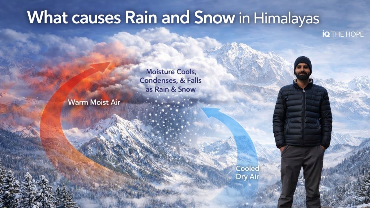 What causes snow in the Himalayas || Western Cyclones || Season || Climate of India @iqthehope2313 