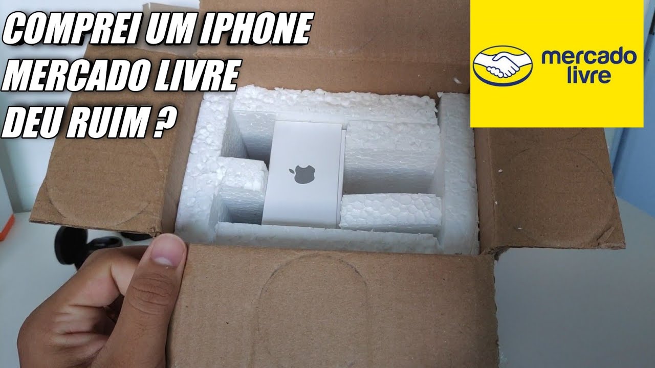 COMPREI UM IPHONE SE NO MERCADO LIVRE OLHA COMO VEIO (Unboxing)