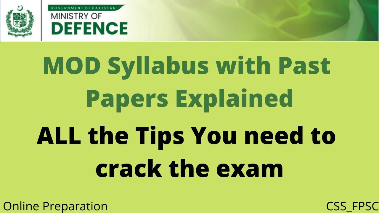 MOD Syllabus 2022 | ISI Jobs | MOD Jobs 2022 Online Apply | All the Tips you need to crack the exam