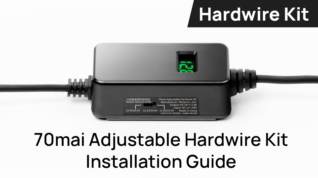 70mai Adjustable Hardwire Kit Installation Guide