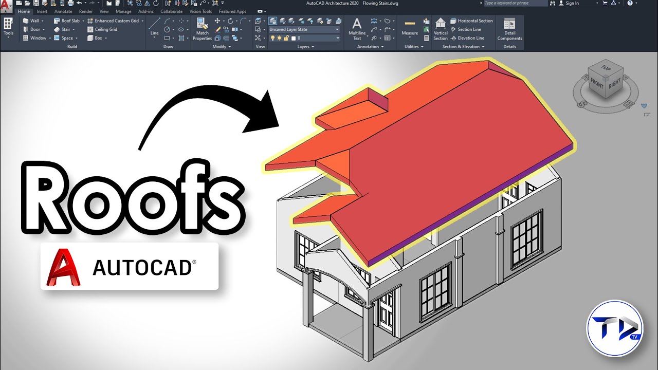 КРЫШИ (разной высоты) в AutoCAD Architecture 2024