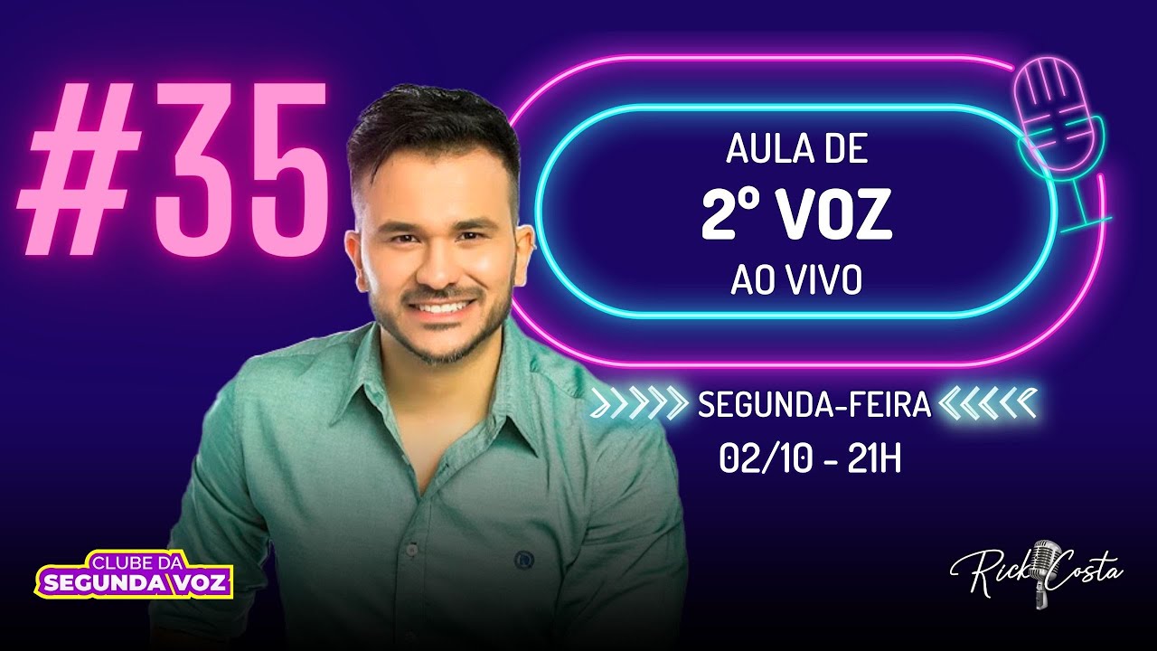 LIVE #35 Segunda voz ao vivo | Rick Costa #clubedasegundavoz