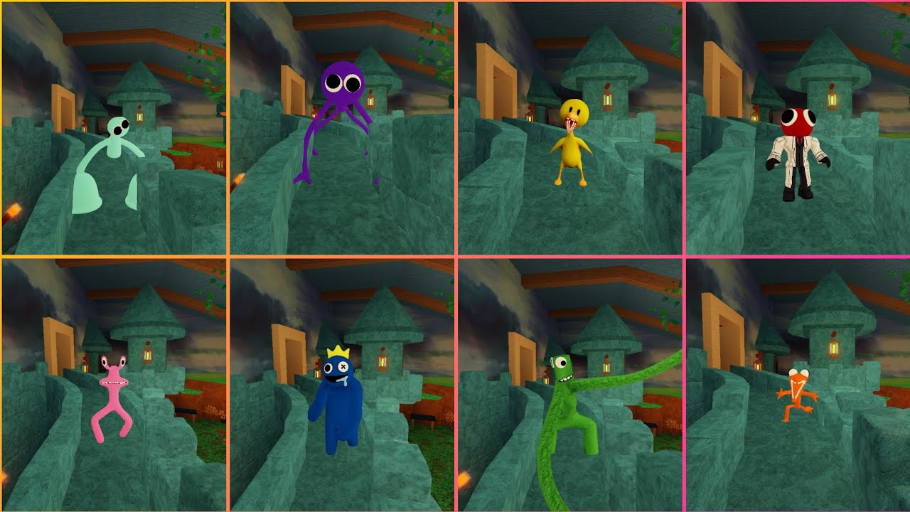 Rainbow Friends Chapter 1 😈 All 8 Monster Jumpscares! | Scary Roleplay! | (Roblox Horror)