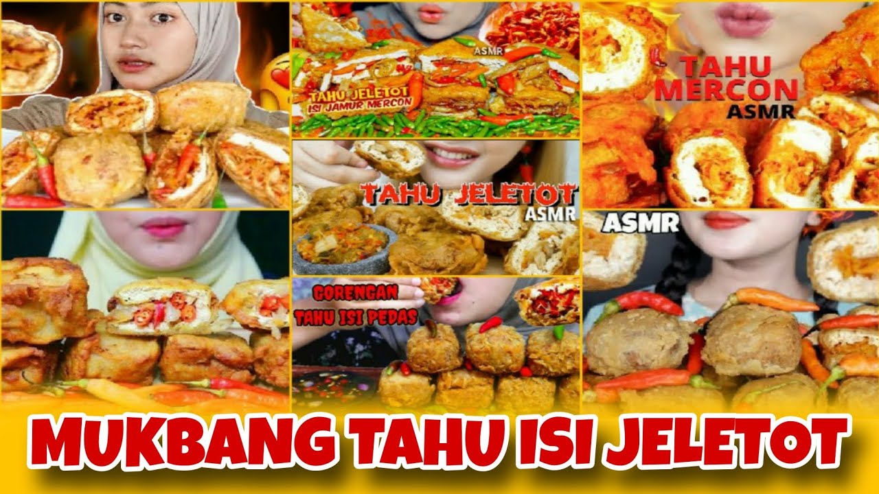 PEDES KRIUK NIKMAT‼️MUKBANG TAHU ISI JELETOT (Kompilasi Mukbang ASMR)