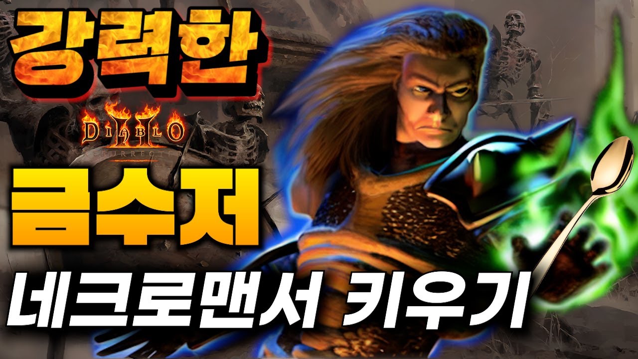 맨땅이 지겨운 금수저 극소환 네크로맨서 키우기!! 금수저 네크로맨서 디아블로2 레저렉션 Diablo 2 Nec