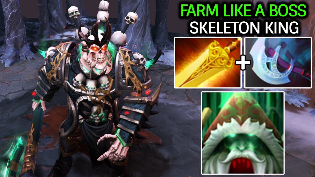Wraith King Carry &ndash; Radiance + Manta Farm Like a Boss vs Meepo Dota 2