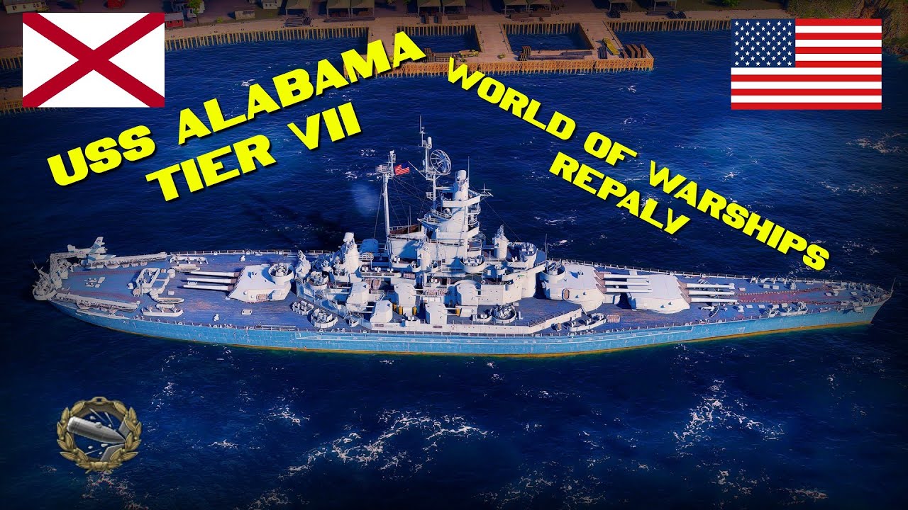 USS Alabama Tier VII | 153.960 K. Damage | World of Warships Replay