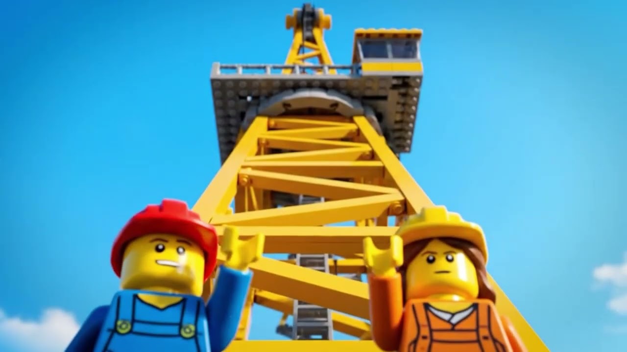 LEGO Style Tower Crane Operator – Building a Skyscraper from the Ground Up!