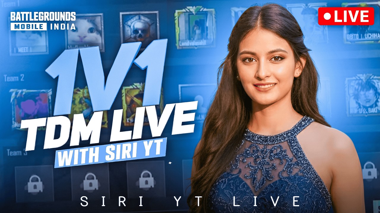 1v1 With Siri YT  LIVE 🔥|BGMI Live | 🧿#bgmi #shortlive #pubg #rankpush #newbgmiupdate