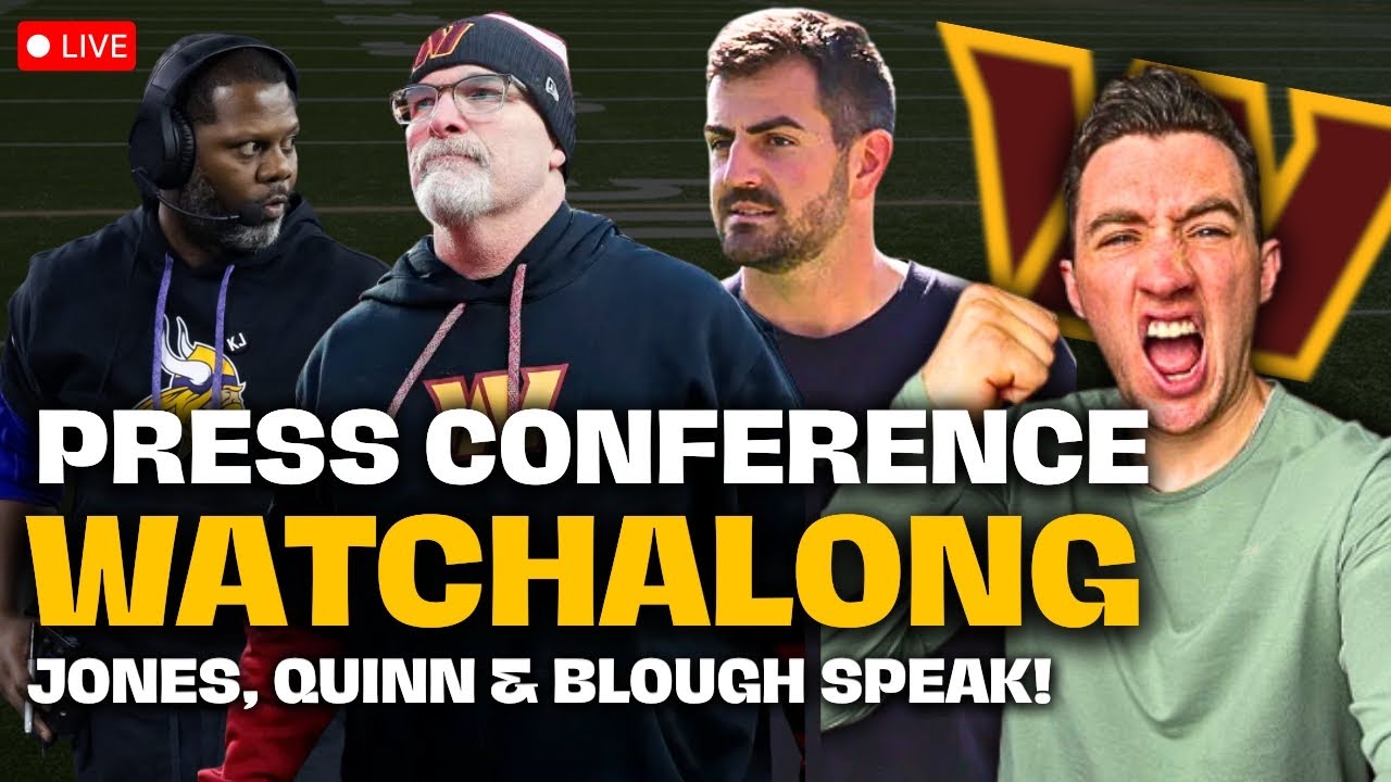 Commanders Press Conference w/Dan Quinn, David Blough, Daronte Jones WATCH PARTY!