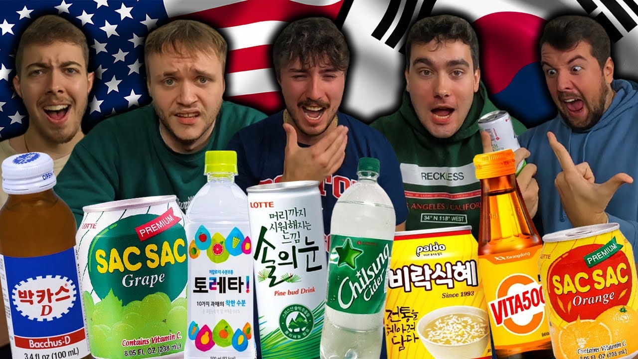 Americans Try MORE Korean Beverages! | 미국인들의 한국 음료 시음