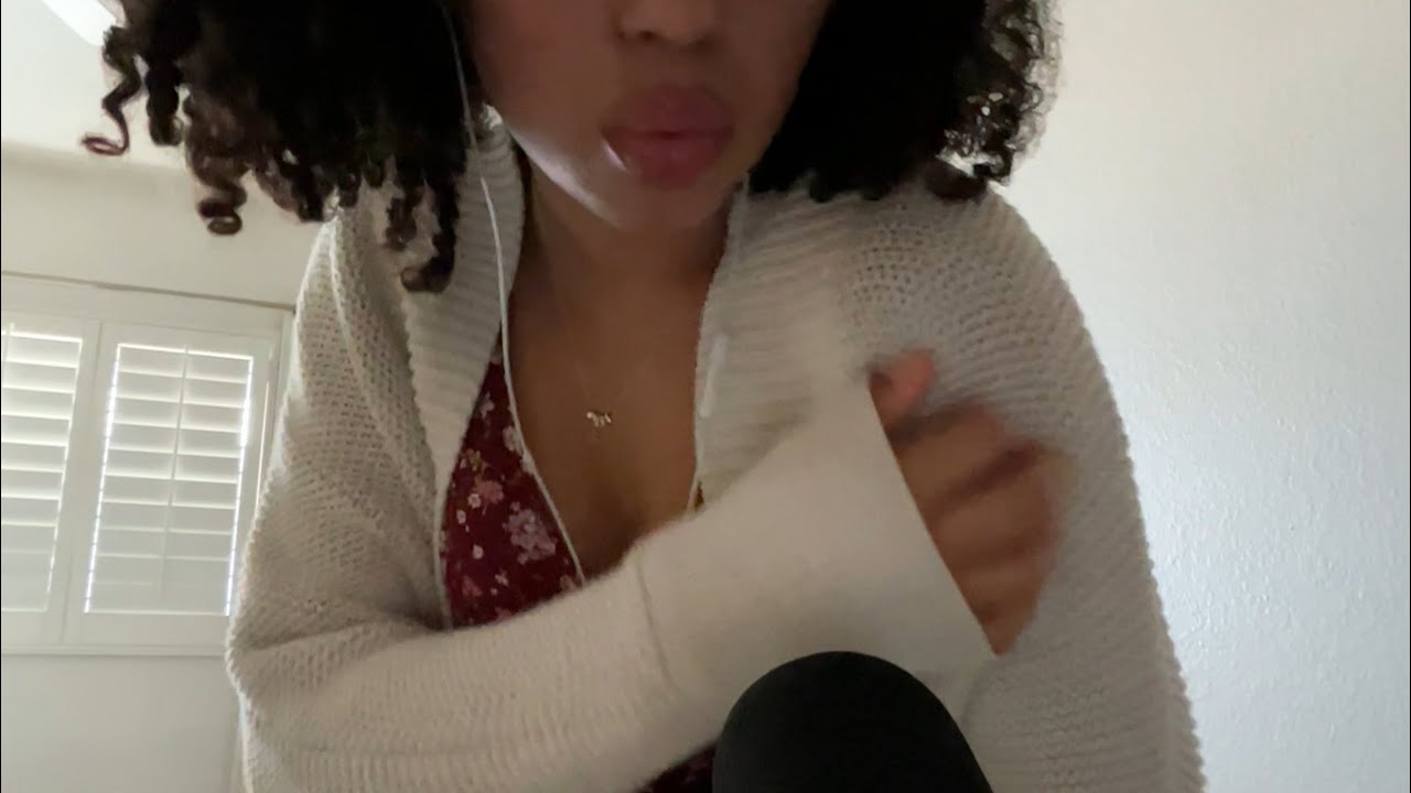 ASMR Fabric Scratching (Mouth Sounds, Skin Scratching, Whispers)