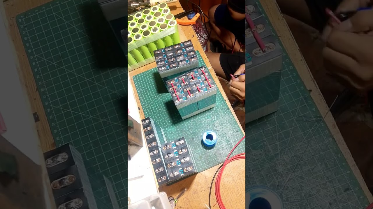 merakit Batteray lifepo04 prismatik 12v 22ah tanpa spot welding#fyp #diy #battery 