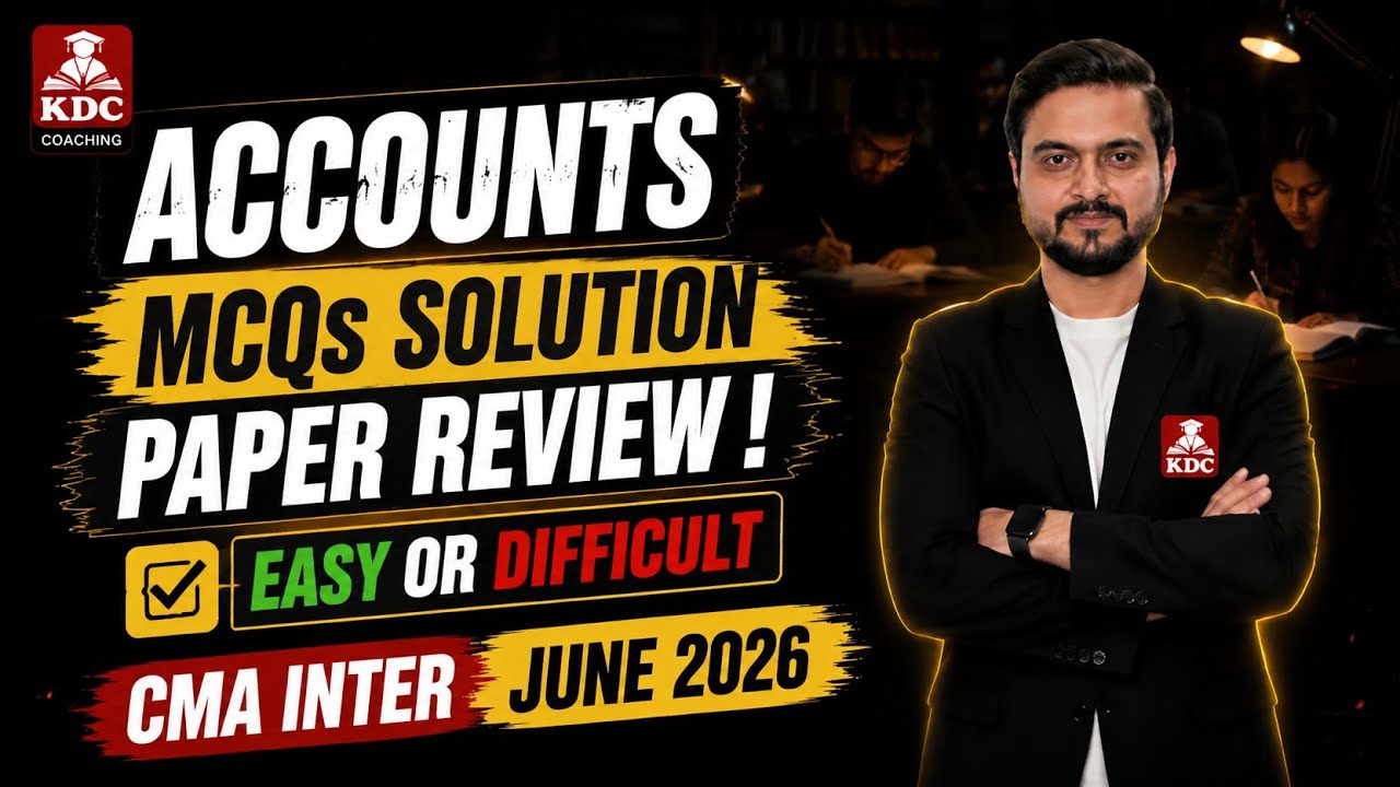 Accounts MCQs Solution - CMA Inter June 2026