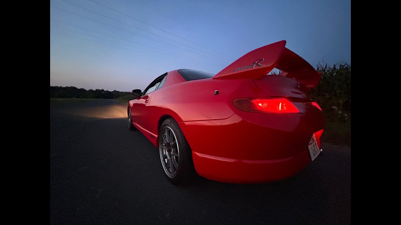 Mitsubishi FTO GPvR Aero Mivec 6a12 v6 loud Exhaust noise Sound Acceleration fly by hillclimb touge