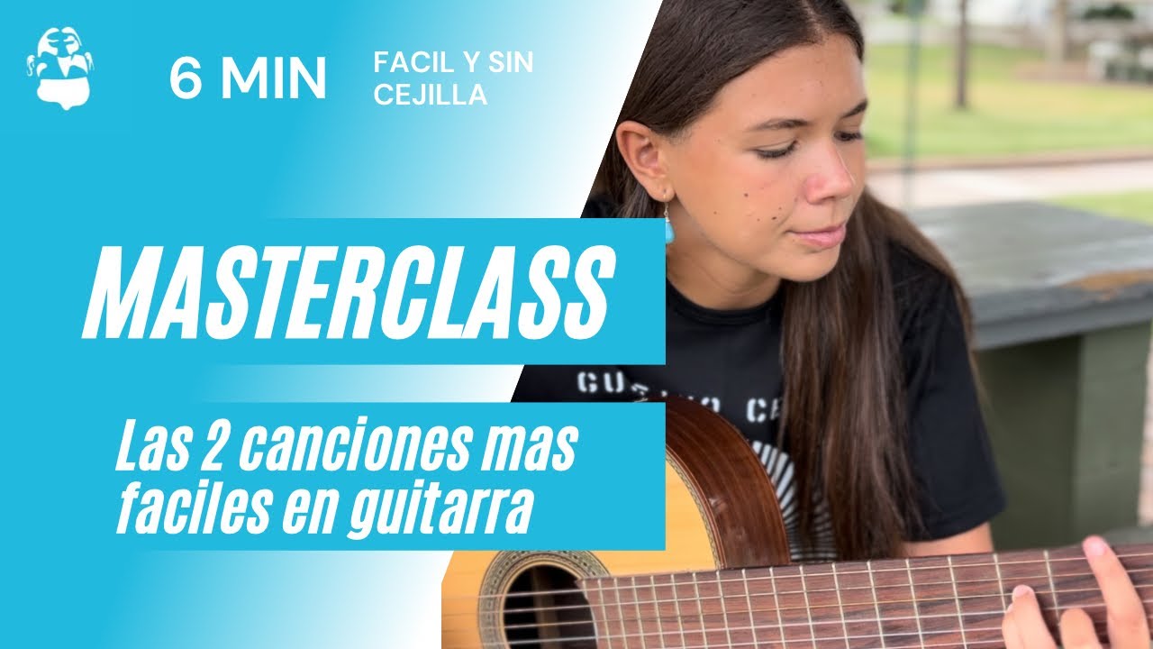 Las 2 canciones MÁS FÁCILES de rock en guitarra. SIN CEJILLA PARA PRINCIPIANTES
