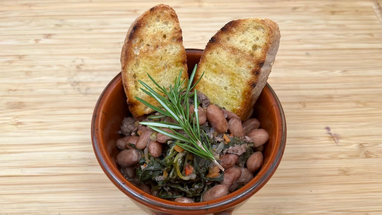 Zuppa di Fagioli e Cicoria 🫘 | Cucina Orto & Natura 🪴#zuppa #food #nature