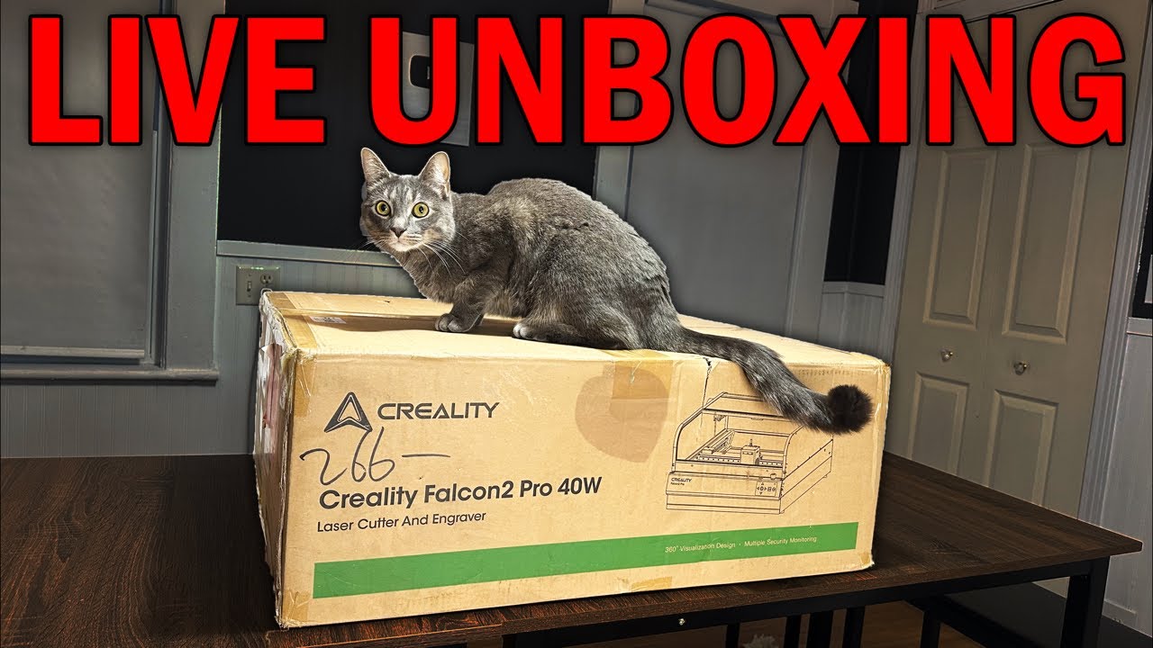 Laser Cutter from Creality? Falcon 2 Live Unboxing