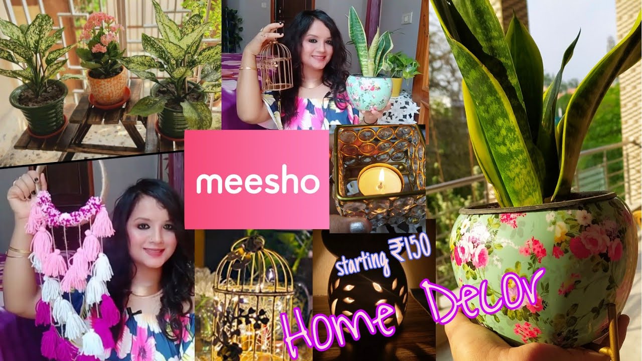 ✨Meesho Home Decor Haul| Metal Planter, Metal candle Holder, Aroma diffuser,Bird Cage and many more🌸