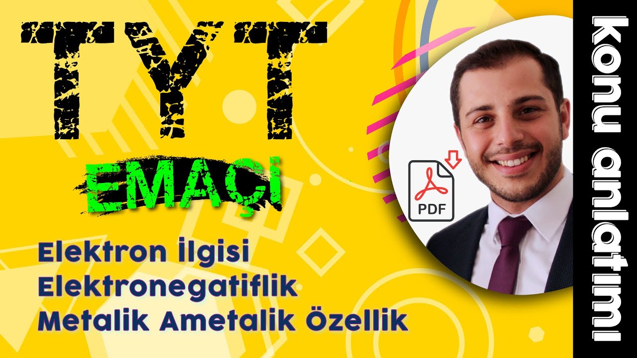 20) Elektron İlgisi - Elektronegatiflik - Metalik Ametalik Öz. - Ünite 2 (9.Sınıf -TYT Kimya) 2022
