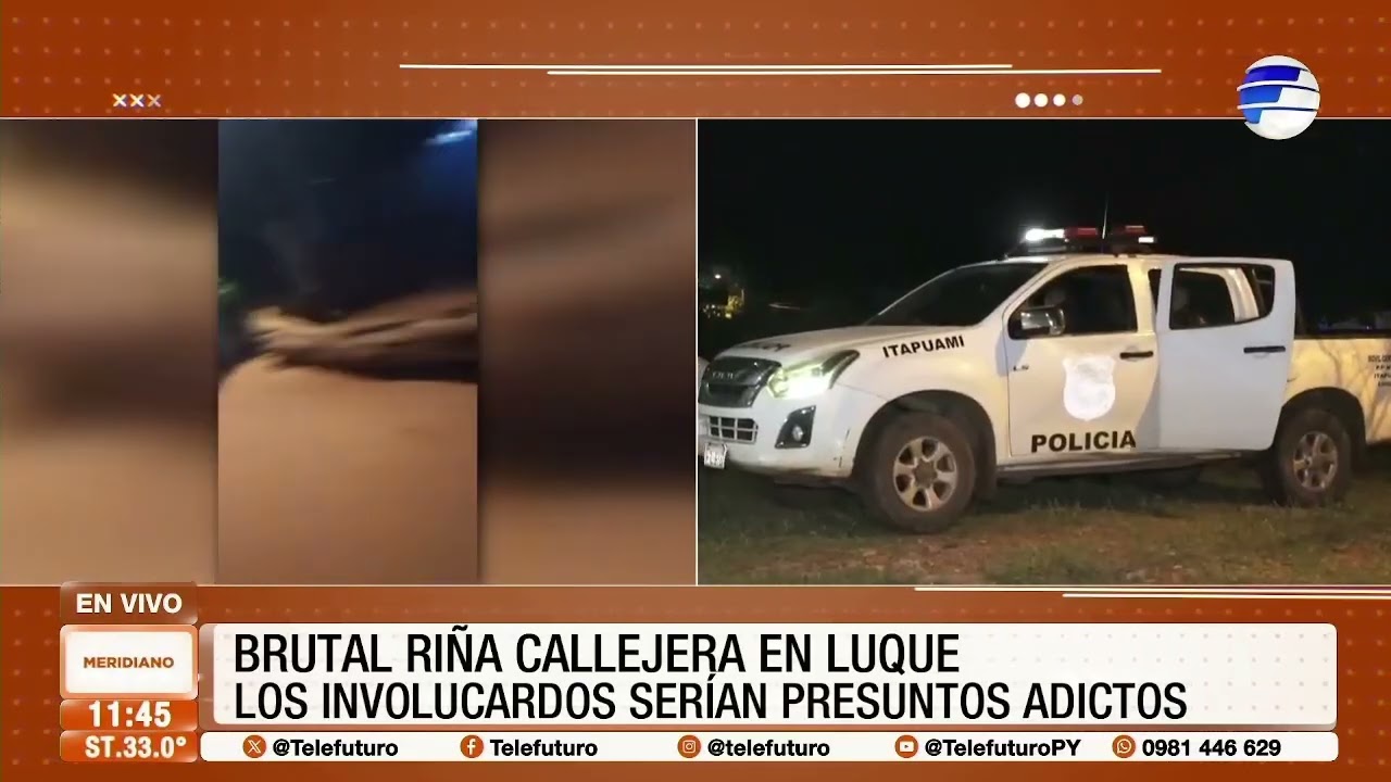 Brutal ríña callejera en Luque