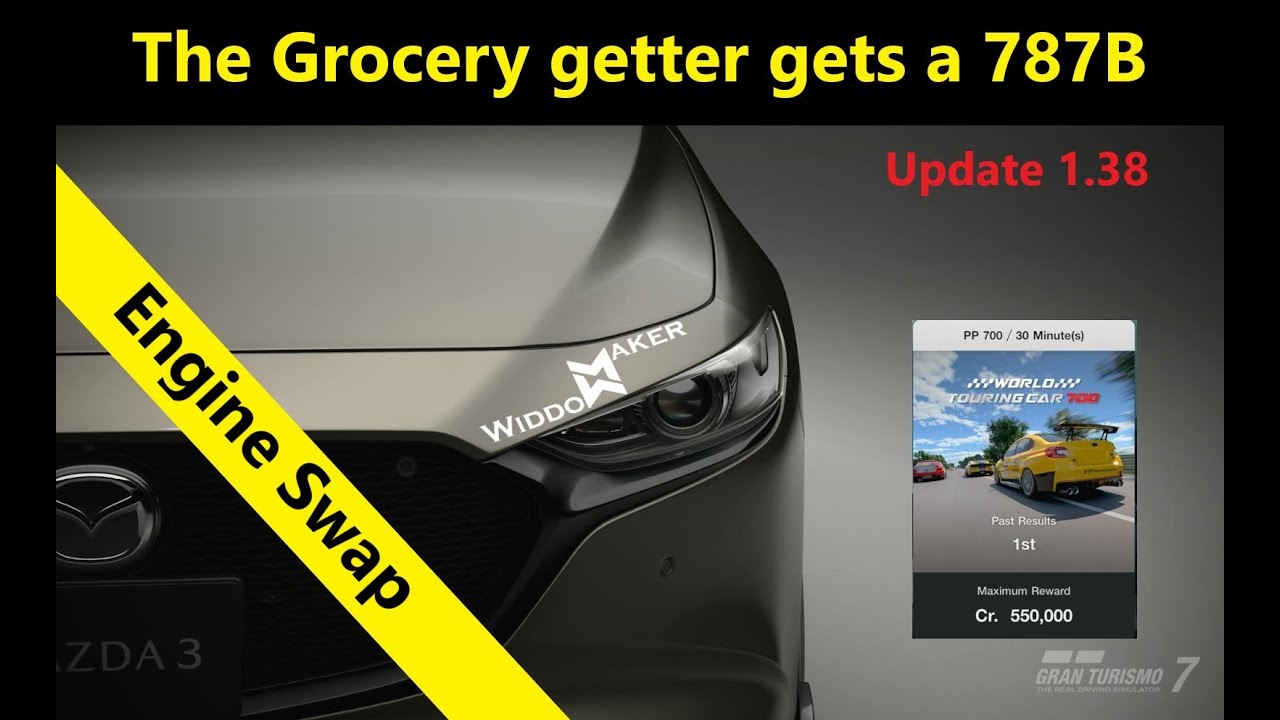 GT7 Mazda 3 19 787B engine swap Le Mans 700pp The Grind Gold How to Tutorial Update 1 38