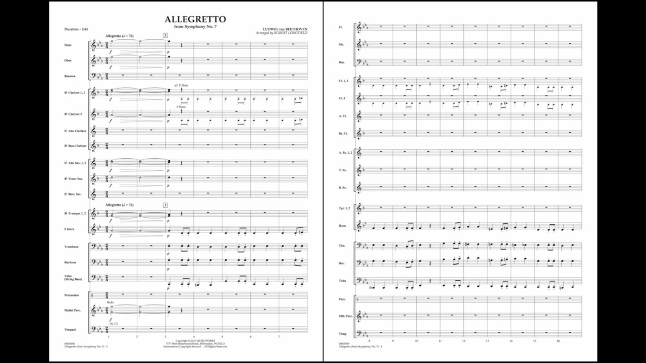 Allegretto (from Symphony No. 7) by Beethoven/arr. Longfield