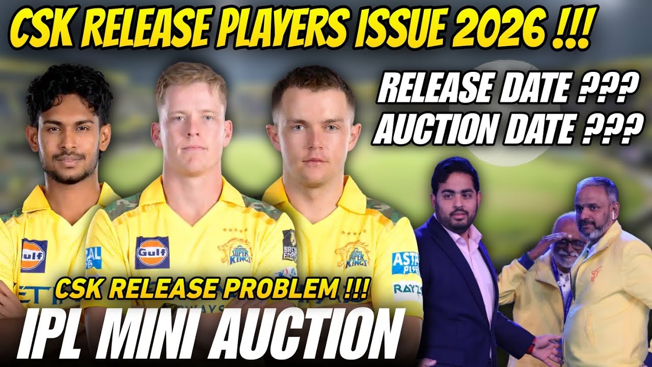 CSK Player Release List Issue 🤯 IPL 2026 Mini Auction News 
