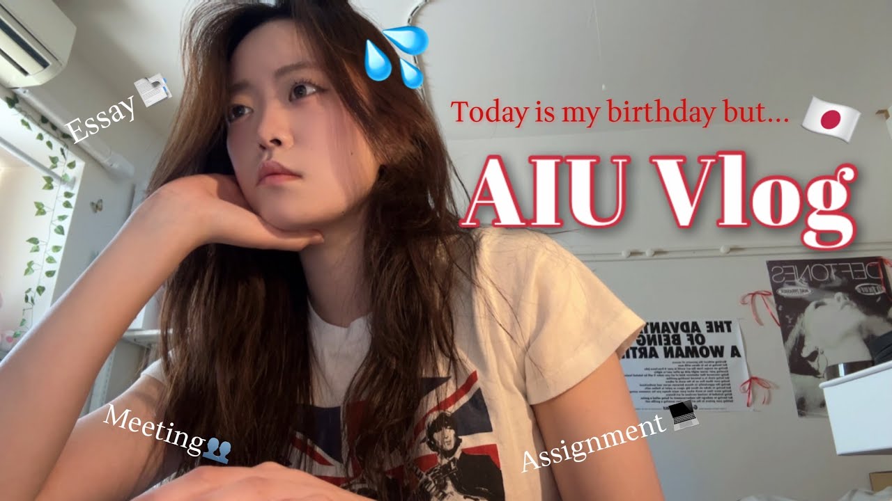【AIU Vlog】過去一詰んでる20歳の誕生日💦AM 3:00まで図書館で徹夜😪💤企画舞台初の試み💭1年振りの外授業🌱‬‪ | My Busiest Birthday…
