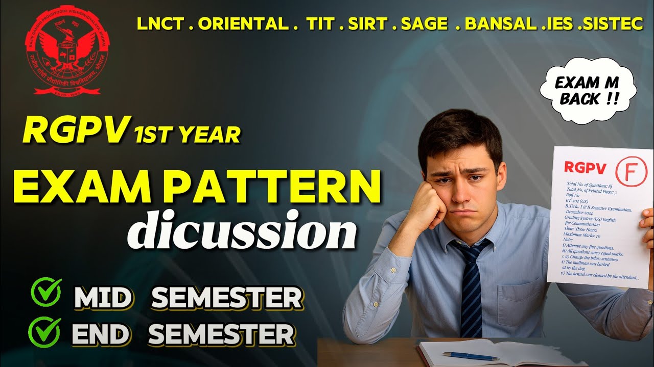 RGPV Exam Pattern 2025 🔥 | Mid-Sem + End-Sem Secrets | LNCT, TIT, OIST etc.