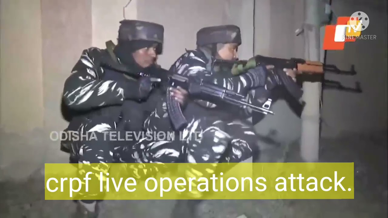 crpf live operation video..