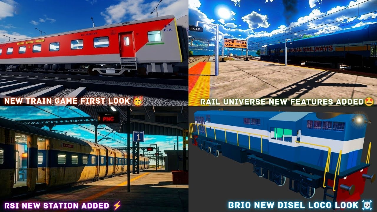 TOP *4* TRAIN GAMES NEWS⚡| RSI New Update TEST APK🤩 | Rail Universe News💯 | BROI New loco & NEW GAME