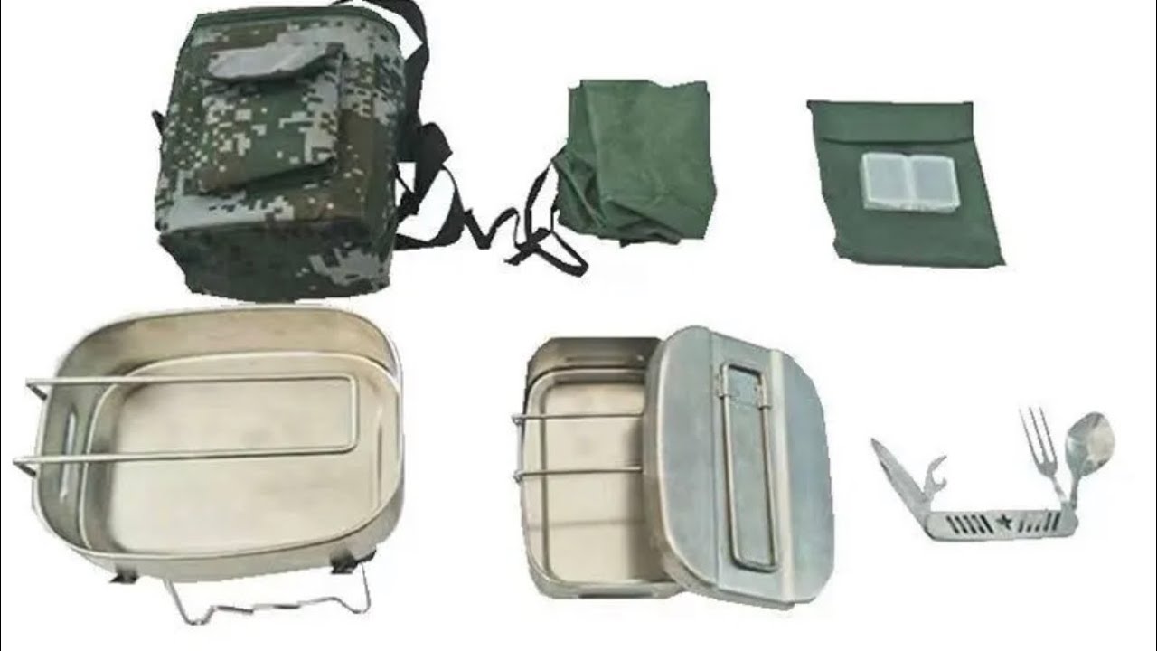 Chinese PLA Mess Kit Shrimp #bushcraft #campcooking