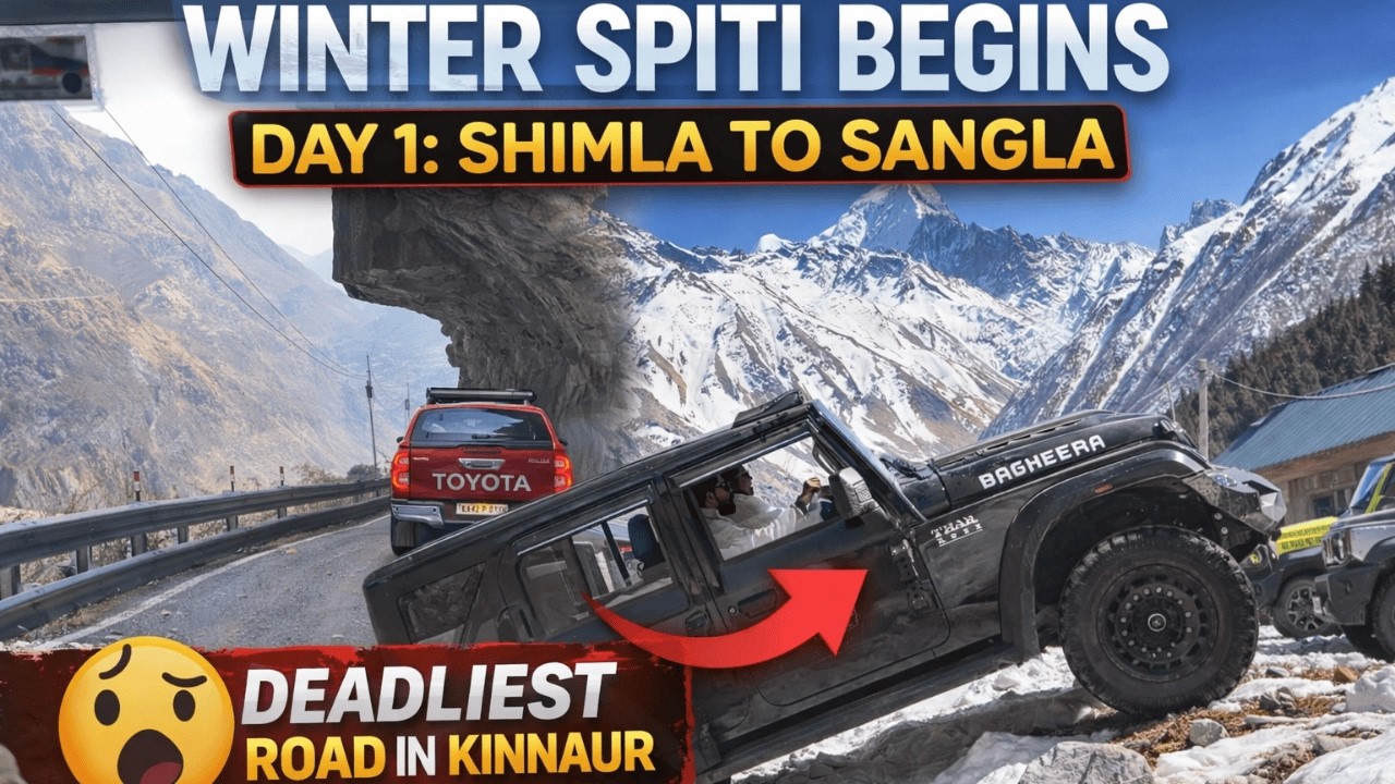 EP-1 | WINTER SPITI VALLEY | THAR ROXX ON WORLD'S DEADLIEST ROAD KINNAUR | SHIMLA TO SANGLA