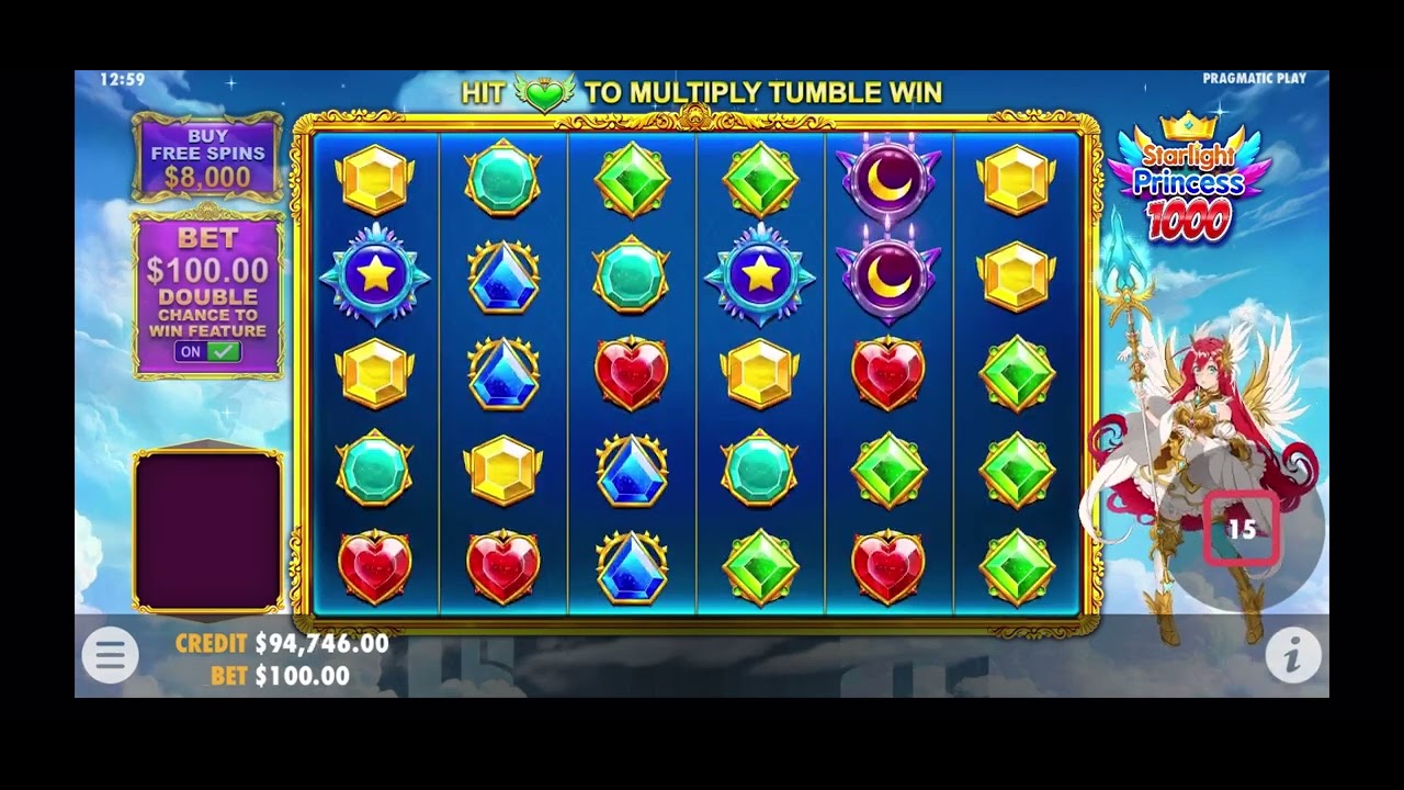Playing starlight princess 1000 (pragmatic play)
