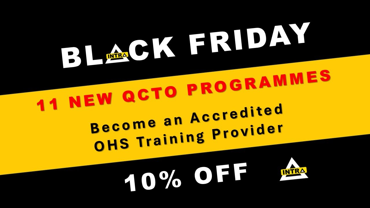 INTRA 11 new QCTO Programmes - Black Friday Special