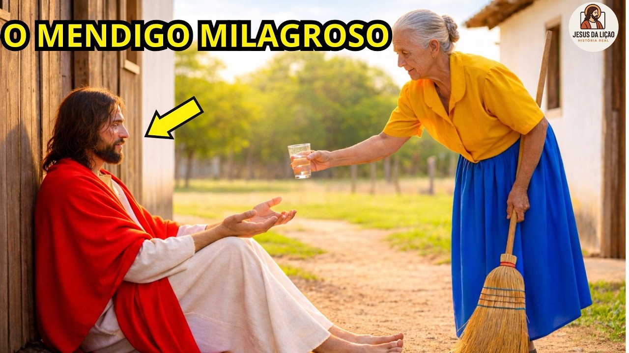 JESUS DISFARÇADO DE MENDIGO PEDIU ÁGUA E ELA DEU O ÚLTIMO COPO — O QUE ACONTECEU VAI TE FAZER CHORAR
