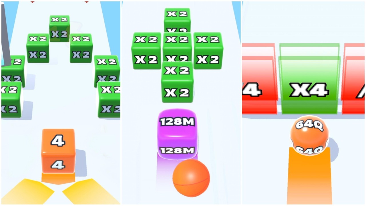 Jelly Run 2048 ULTIMATE Gameplay | 3 Shape Play Showdown! | 2 To 64f Race