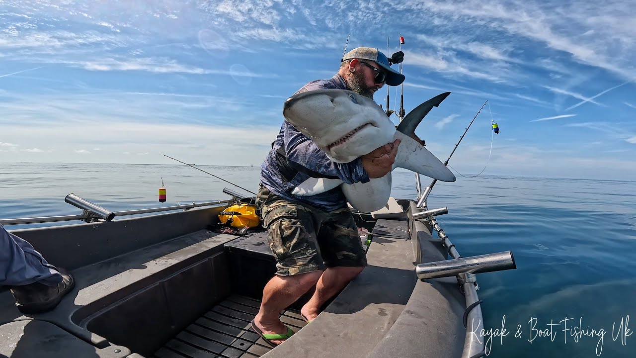 EPIC BLUE SHARK Fishing CORNWALL - Our BEST Trip Yet | Small Boat Fishing UK #sharkfishing #whaly