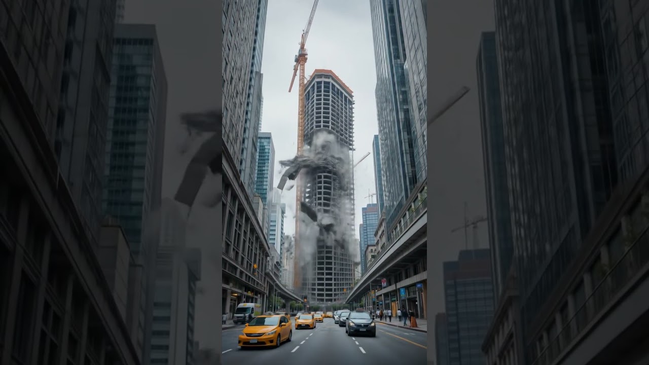 💥 Tower Collapsed Out of NOWHERE! 😱🏙️#BuildingCollapse #EpicFail #UrbanDisaster #crash #travel  🚧🔥📸