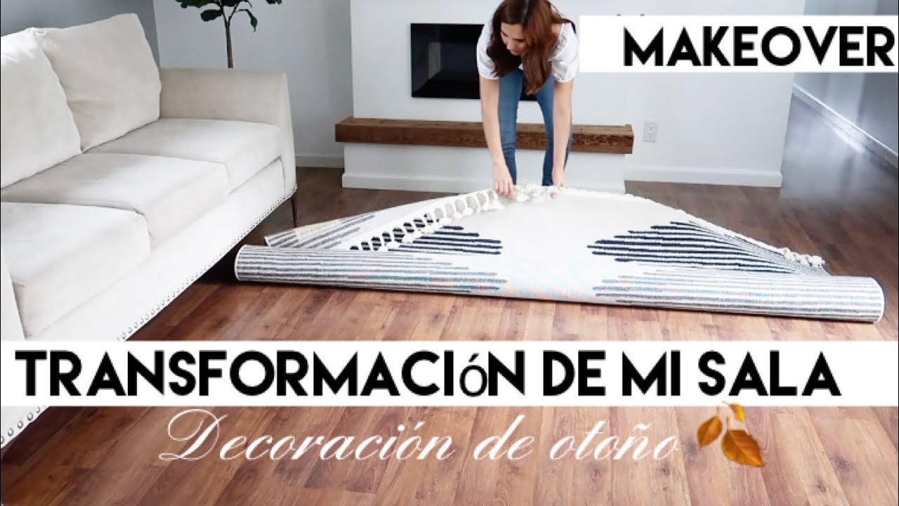 Transformación de mi sala/Makeover/Agregando tapete, cuadros y accent chair. Modern Fall decor 🍂