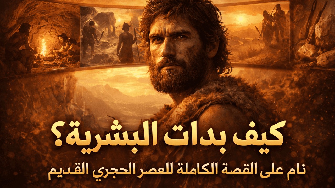 نام على القصة الكاملة للعصر الحجري القديم | كيف كانت الحياة قبل مليونين سنة؟
