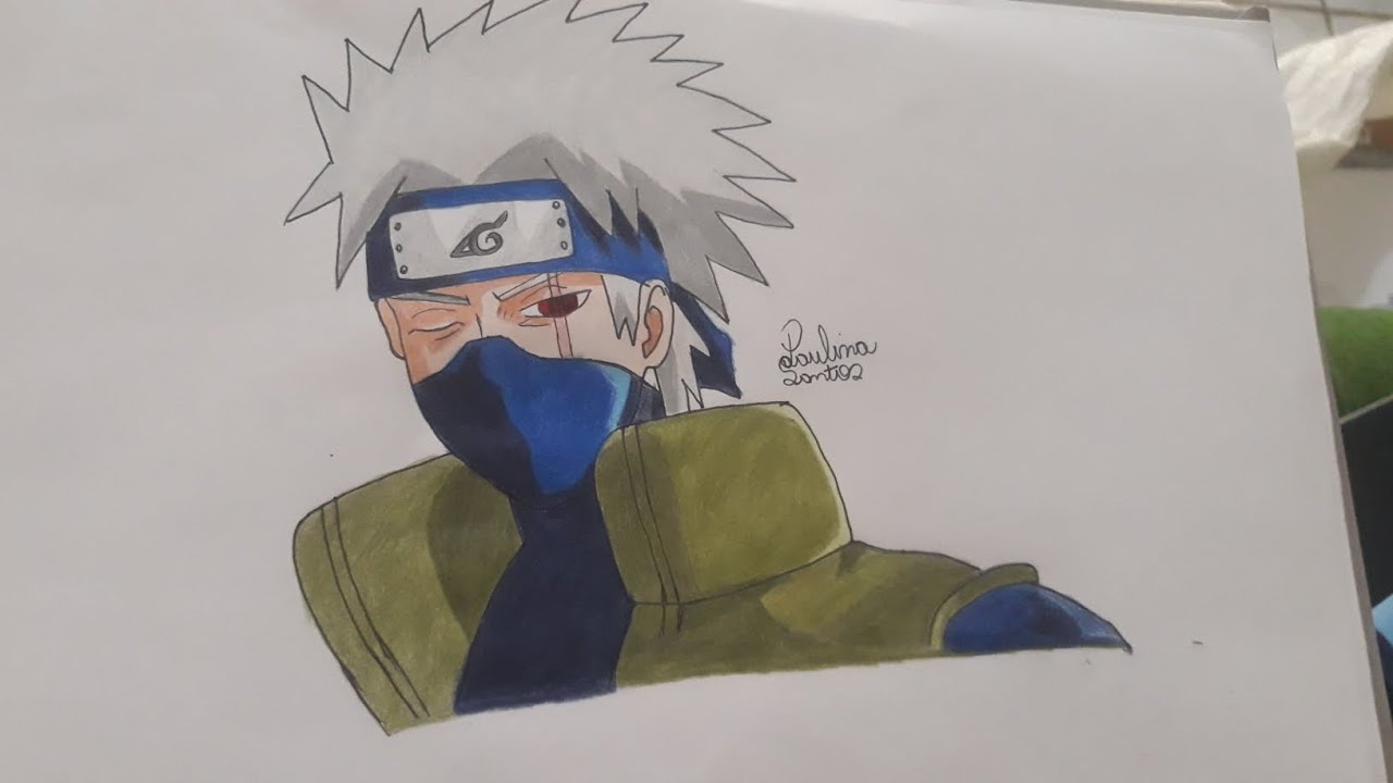 Colorindo O Hatake Kakashi Personagem do anime Naruto...