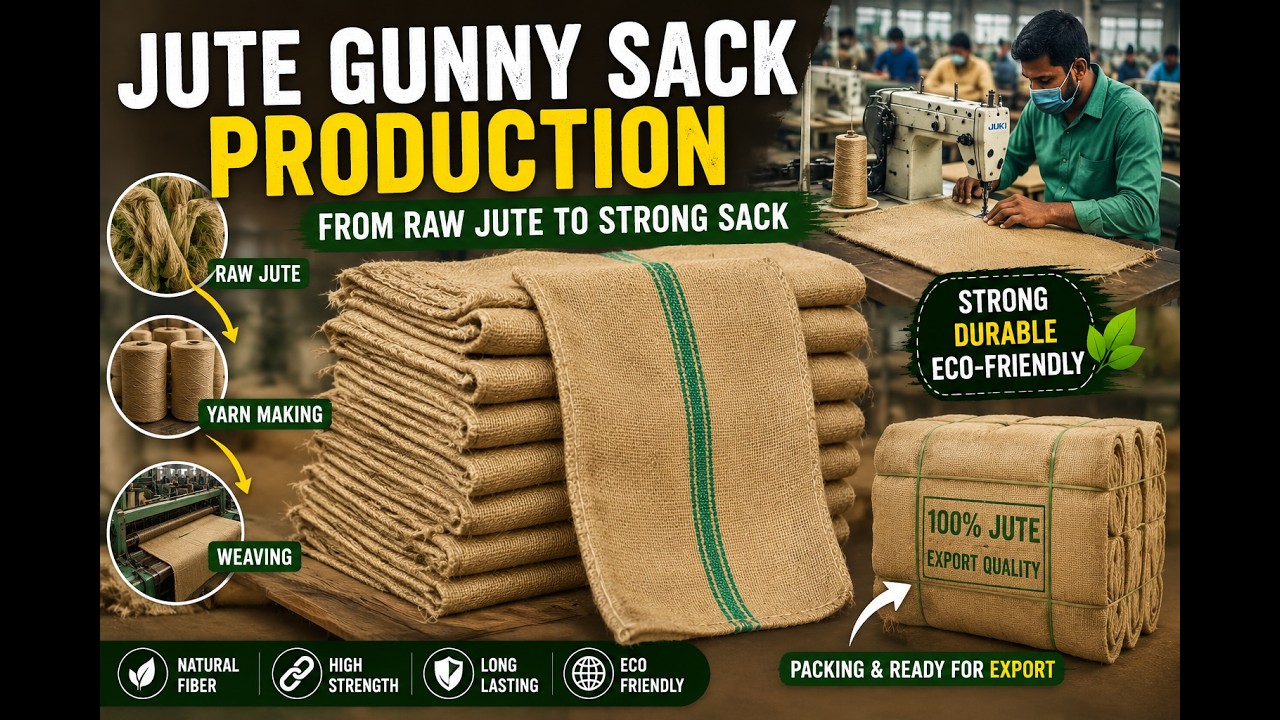 JUTE GUNNY SACK PRODUCTION INSIDE FACTORY FOR MYANMAR FROM BANGLADESH #NewJuteBag #GunnySack